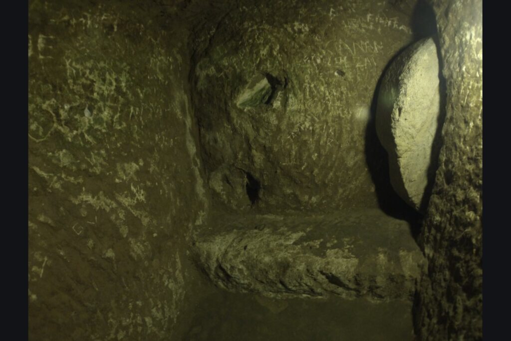 A chamber on one of the lower levels of the Derinkuyu underground city