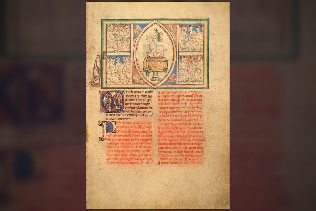 The four living creatures around the throne in the Book of Revelation
