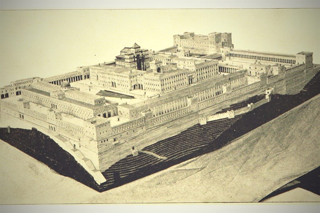 Maqueta del templo de Herodes en Jerusalén, el santuario destruido en el año 70