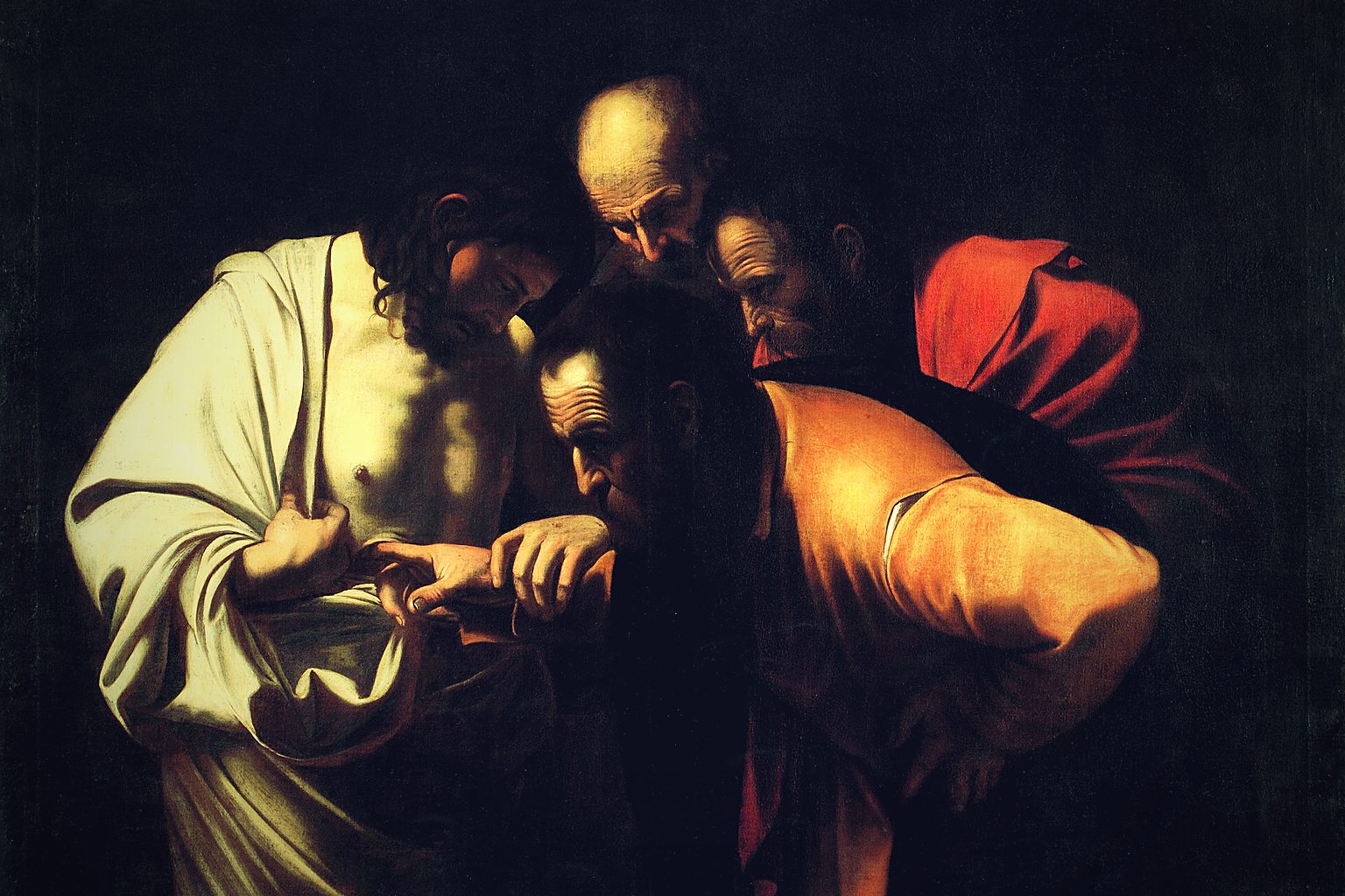 Tomás metiendo el dedo en la llaga, el apóstol cuyo nombre lleva el Evangelio de Tomás