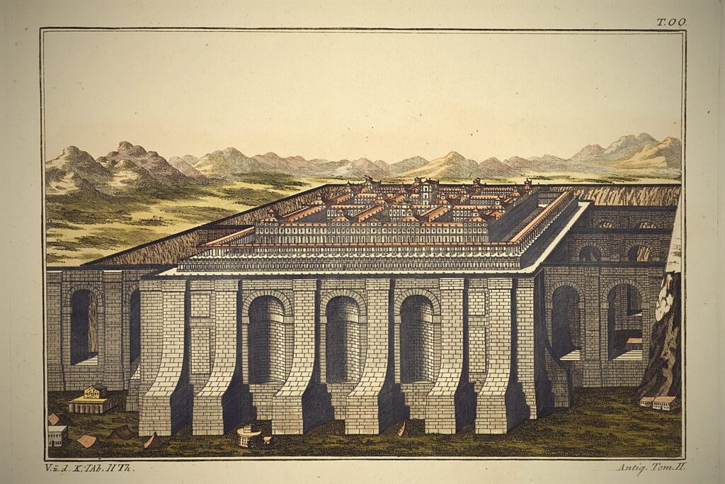 Reconstrucción grabada del Templo de Salomón en Jerusalén