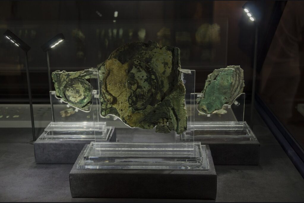 The corroded bronze fragments of the Antikythera mechanism