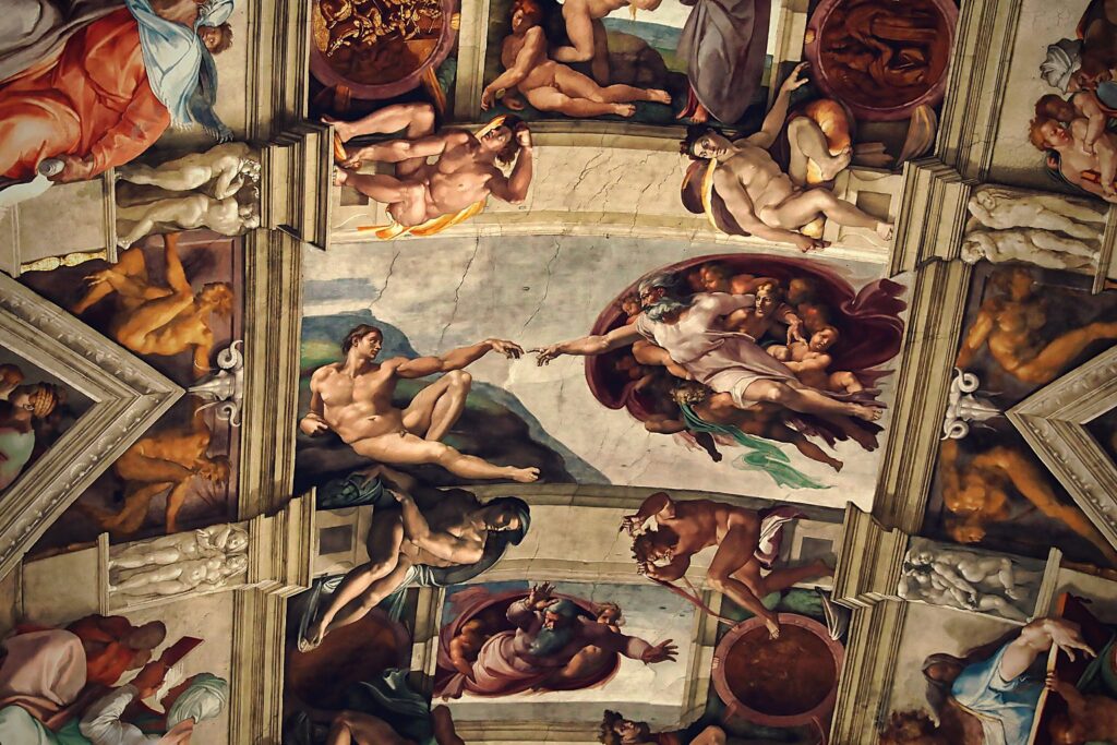 The creation of Adam, the first human design