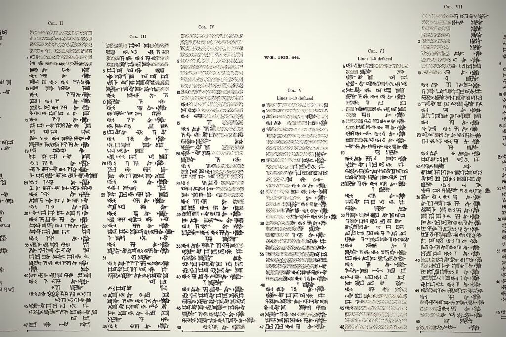 Langdon's 1923 transcription of the cuneiform text of the Weld-Blundell Prism