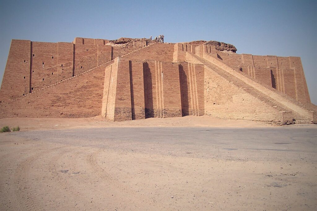The restored ziggurat of Ur in southern Iraq, one of the cities named in the Sumerian King List